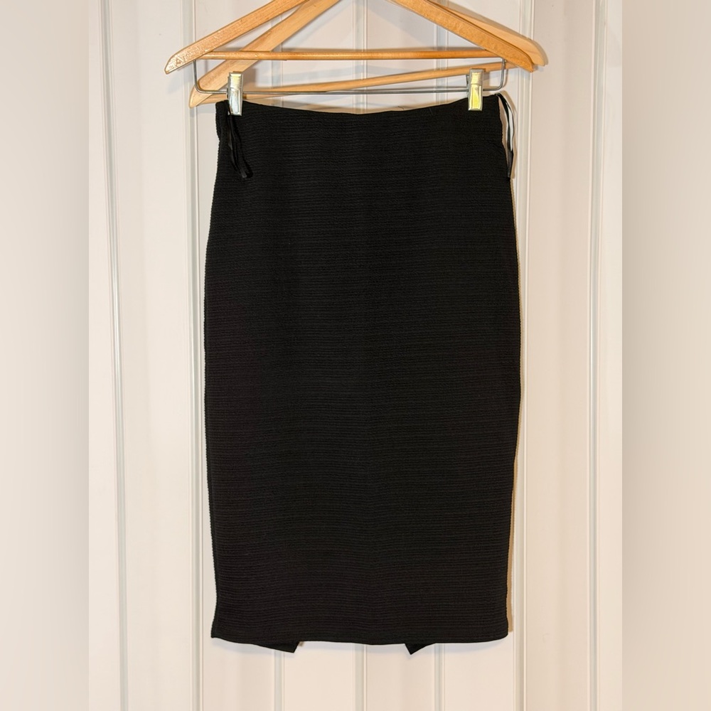 Vero Moda Black Ribbed Pencil Skirt
